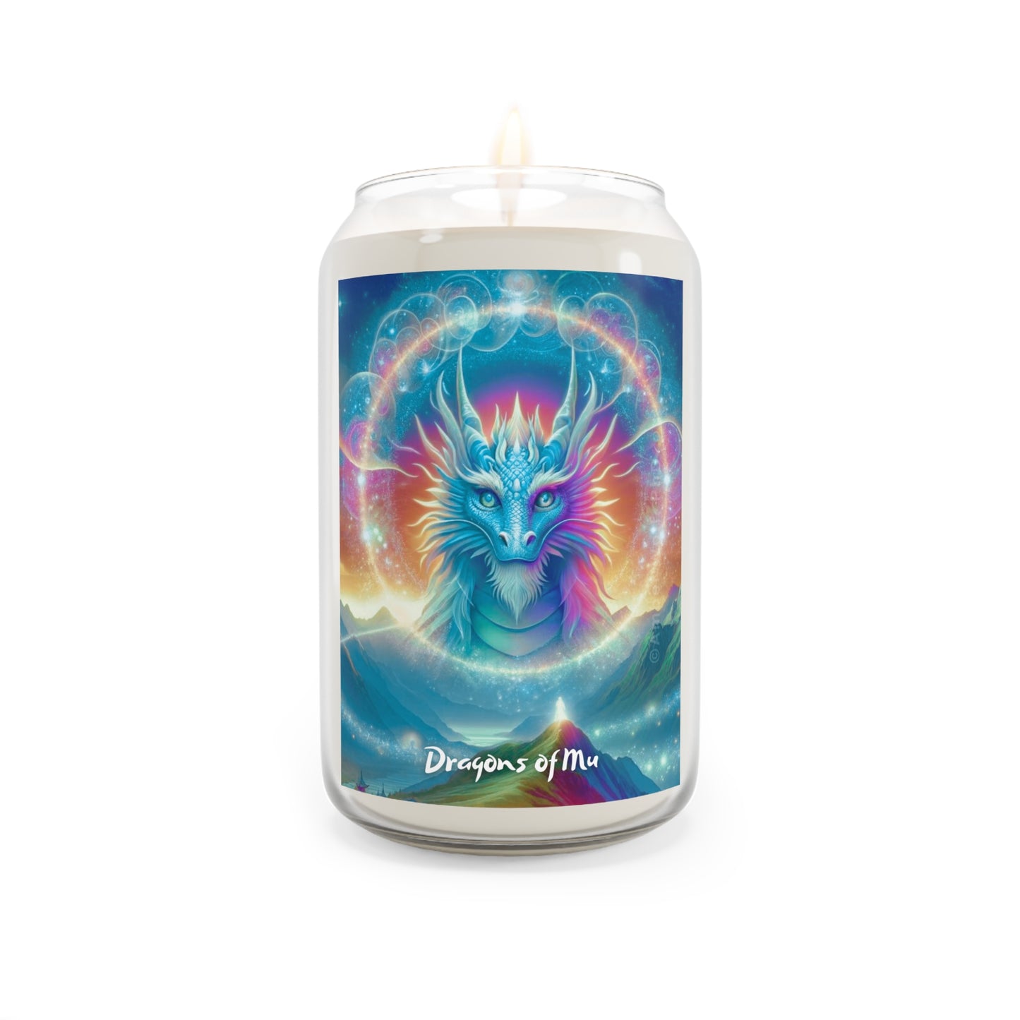 Lemurian Dragon Candle, Magical Gifts for Dragon Lovers, burns 70-80 hrs