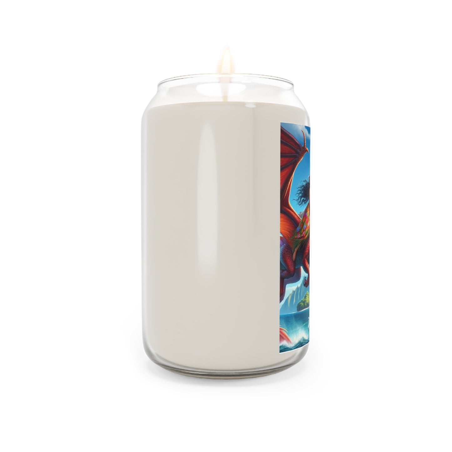 Lemurian Fire Dragon Candle, Enchanting Gift for Dragon Lovers, burns 70-80 hrs