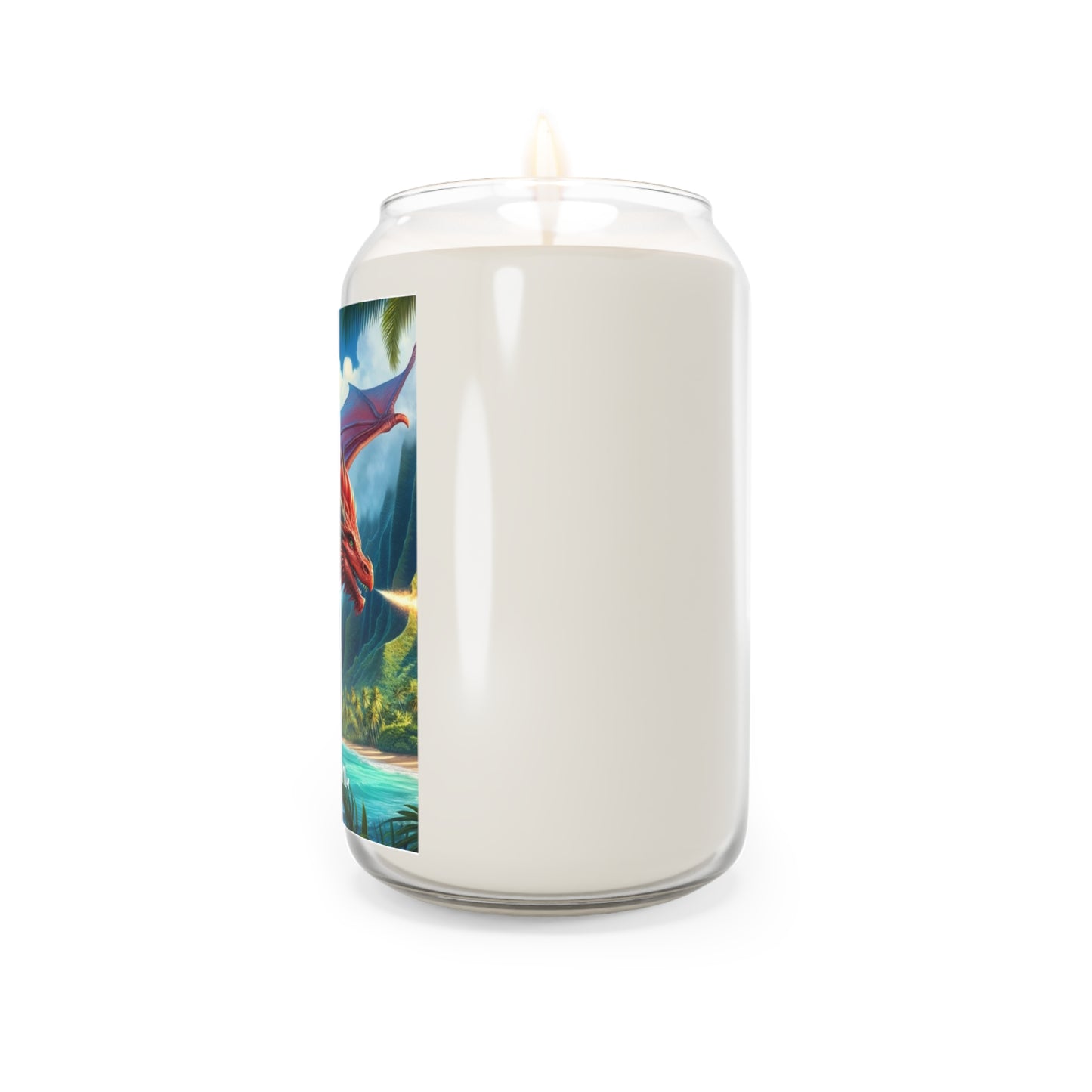 Lemurian Fire Dragon Candle, Enchanting Gift for Dragon Lovers, burns 70-80 hrs