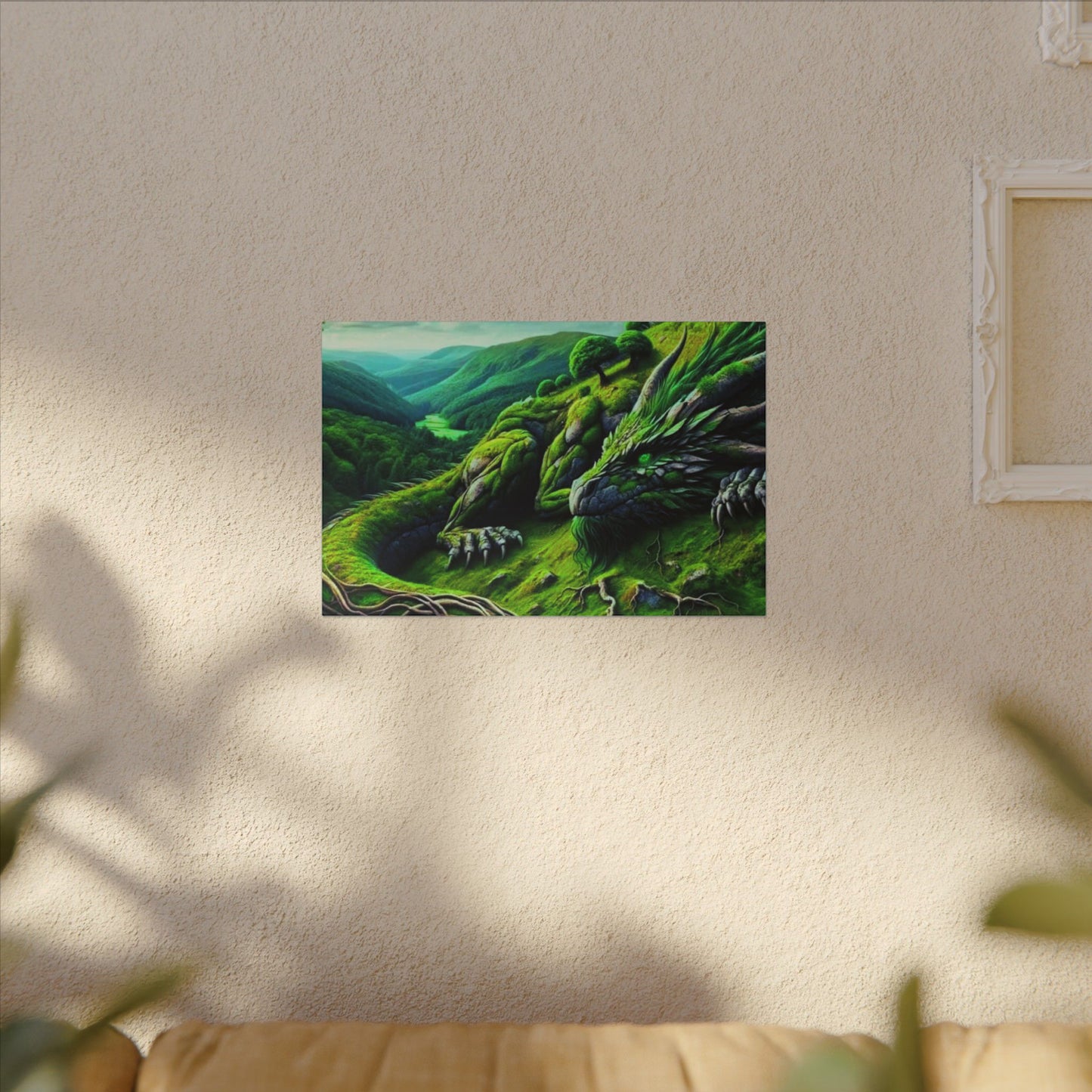 Lemuria Dragon Canvas Print, Original Artwork,  Mystical Earth Dragon