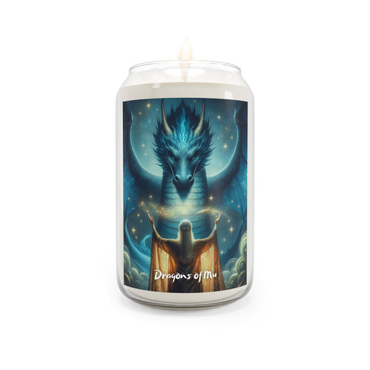 Mystical Lemurian Dragon Candle, Gifts for Magic Lovers, burns 70-80 hrs